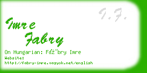 imre fabry business card